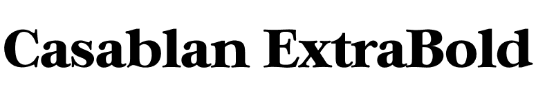 Casablan ExtraBold font preview