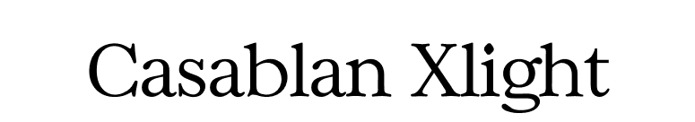 Casablan Xlight font preview