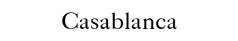 Casablanca font preview