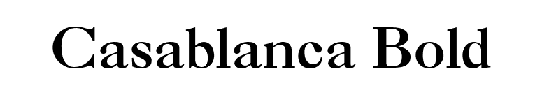 Casablanca Bold font preview
