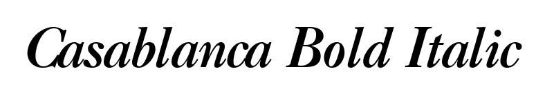 Casablanca Bold Italic font preview