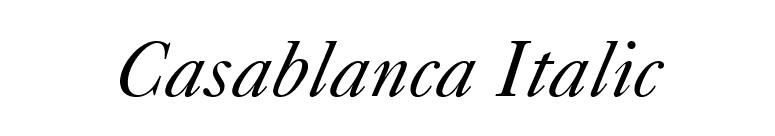Casablanca Italic font preview