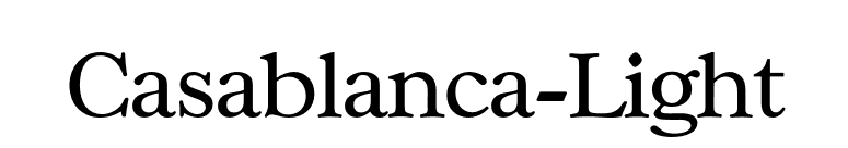Casablanca-Light font preview