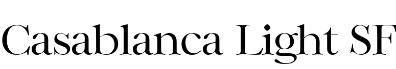 Casablanca Light SF font preview