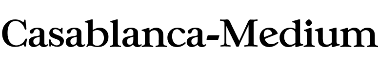Casablanca-Medium font preview
