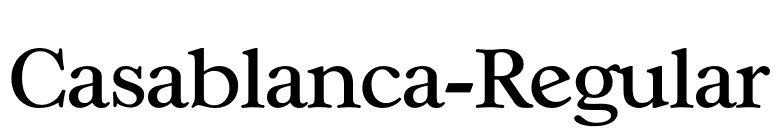 Casablanca-Regular font preview