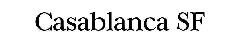 Casablanca SF font preview