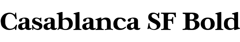 Casablanca SF Bold font preview