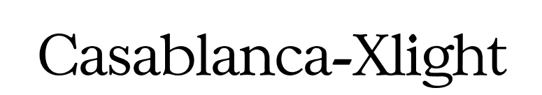 Casablanca-Xlight font preview