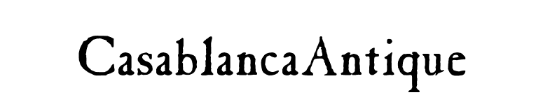 CasablancaAntique font preview