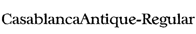 CasablancaAntique-Regular font preview