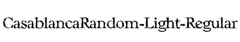 CasablancaRandom-Light-Regular font preview
