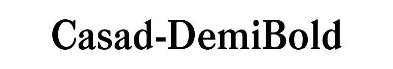 Casad-DemiBold font preview