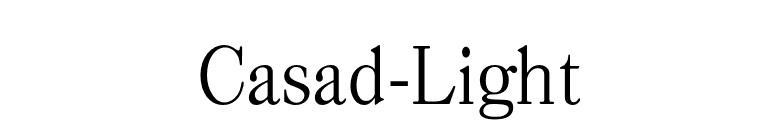 Casad-Light font preview