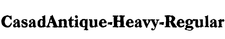 CasadAntique-Heavy-Regular font preview
