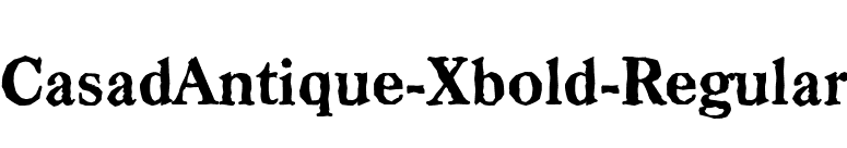 CasadAntique-Xbold-Regular font preview