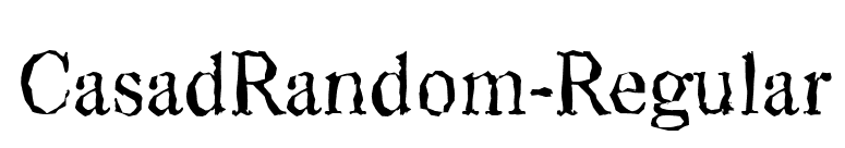 CasadRandom-Regular font preview