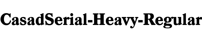 CasadSerial-Heavy-Regular font preview