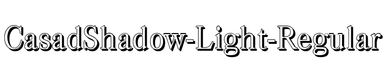 CasadShadow-Light-Regular font preview