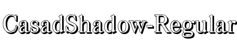 CasadShadow-Regular font preview