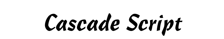 Cascade Script font preview