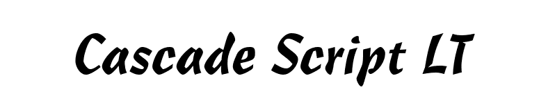 Cascade Script LT font preview