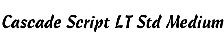 Cascade Script LT Std Medium font preview