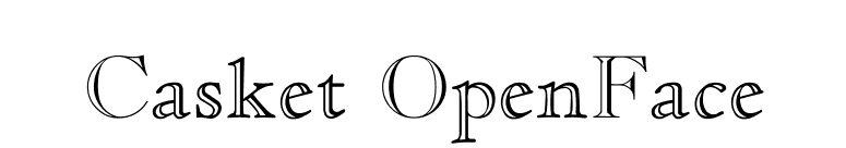 Casket OpenFace font preview