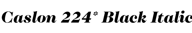 Caslon 224* Black Italic font preview