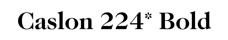 Caslon 224* Bold font preview