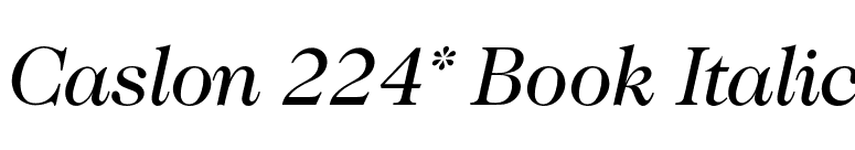 Caslon 224* Book Italic font preview