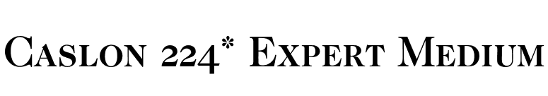 Caslon 224* Expert Medium font preview