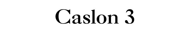 Caslon 3 font preview