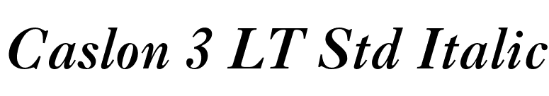 Caslon 3 LT Std Italic font preview