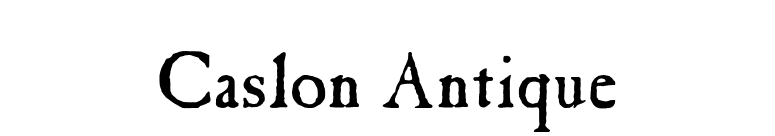 Caslon Antique font preview