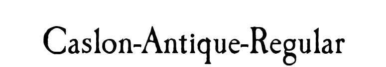 Caslon-Antique-Regular font preview