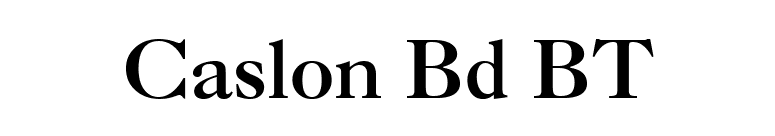 Caslon Bd BT font preview