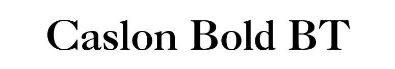 Caslon Bold BT font preview