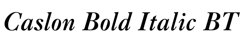 Caslon Bold Italic BT font preview