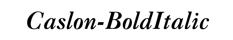 Caslon-BoldItalic font preview