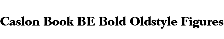 Caslon Book BE Bold Oldstyle Figures font preview