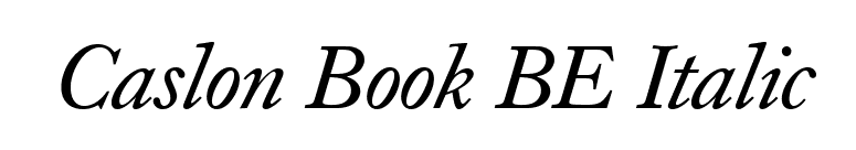 Caslon Book BE Italic font preview