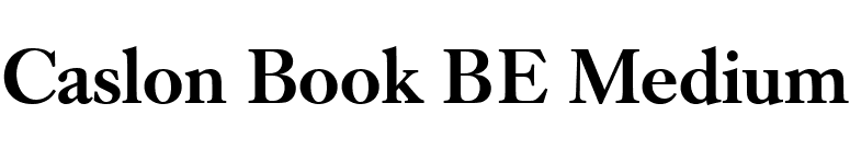 Caslon Book BE Medium font preview