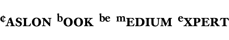 Caslon Book BE Medium Expert font preview