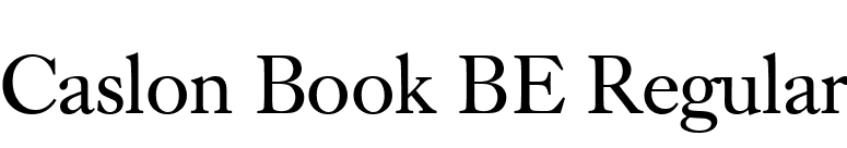 Caslon Book BE Regular font preview