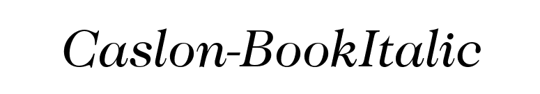 Caslon-BookItalic font preview