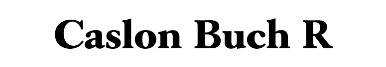 Caslon Buch R font preview