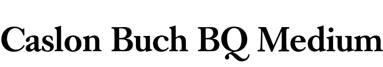 Caslon Buch BQ Medium font preview