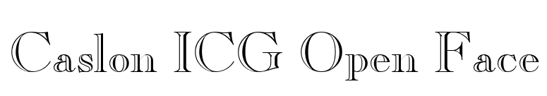 Caslon ICG Open Face font preview