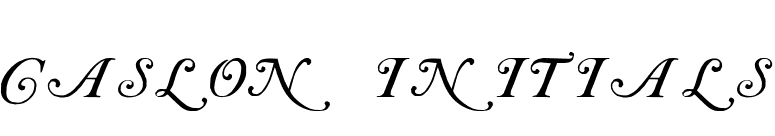 Caslon Initials font preview
